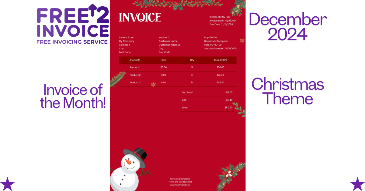 Invoice of the Month - Dec 24